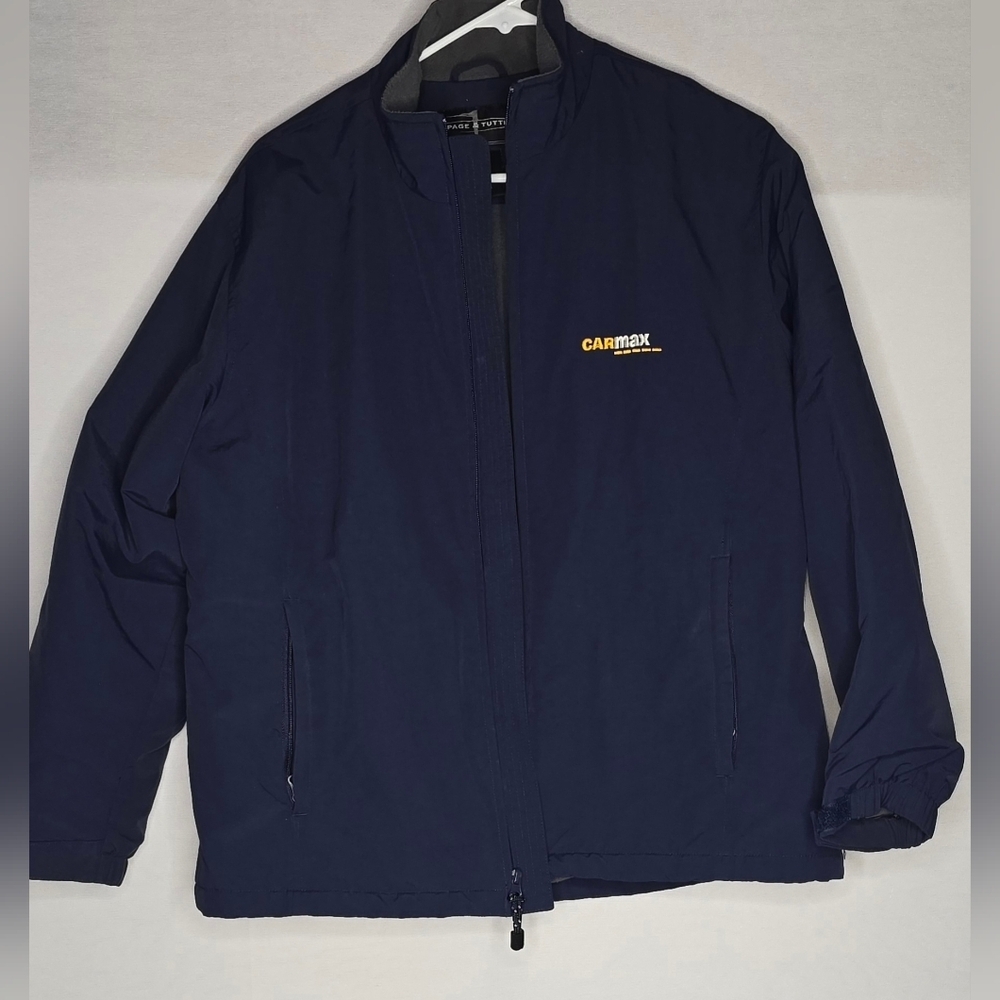 Carmax Blue Full Zip Long Sleeve Jacket Employee Uniform Women's Large